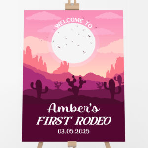Sunset Rodeo Welcome Sign | Vinyl Sticker And Foamex Welcome Sign