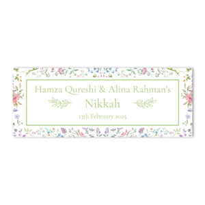 Ethereal Garden Design Wedding PVC Banner | With Two Eyelets 2