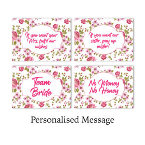 Vinyl Sticker ONLY | Minimum Order 4 Stickers | Vintage Pink Floral Design