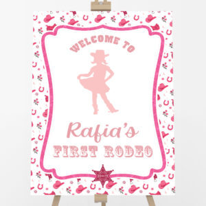 Blush Boots & Hats Welcome Sign | Vinyl Sticker And Foamex Welcome Sign