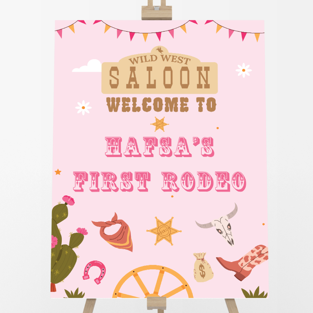 Lil' Cowgirl's Saloon Welcome Sign | Vinyl Sticker And Foamex Welcome Sign Lil' Cowgirl's Saloon Welcome Sign | Vinyl Sticker And Foamex Welcome Sign