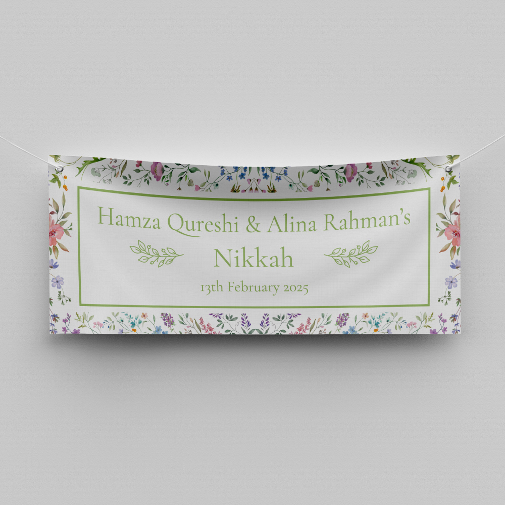 Ethereal Garden Design Wedding PVC Banner | With Two Eyelets Ethereal Garden Design Wedding PVC Banner | With Two Eyelets