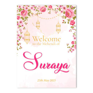 Vinyl Sticker ONLY | Personalised Blush Lantern Bloom Design