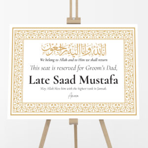 Personalised Golden Chapter Vinyl Sticker And Foamex Wedding Welcome Sign