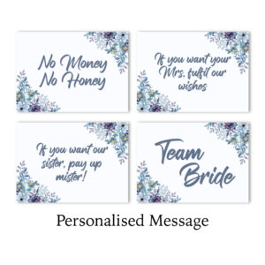 Vinyl Sticker ONLY | Minimum Order 4 Stickers | Watercolour Blue Floral Frame Design