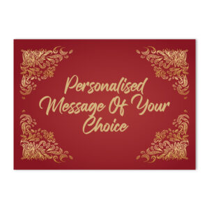 Vinyl Sticker ONLY | Minimum Order 4 Stickers | Gold and Red Design 2