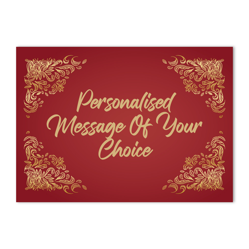 Vinyl Sticker ONLY | Minimum Order 4 Stickers | Gold and Red Design 2