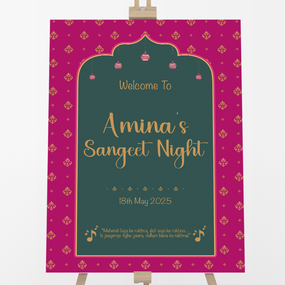 Personalised Hot Pink Royale Arch Vinyl Sticker And Foamex Wedding Welcome Sign Personalised Hot Pink Royale Arch Vinyl Sticker And Foamex Wedding Welcome Sign