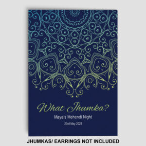 A7 Blue And Green Mandala Jhumka Cards | Jhumkas or Earrings NOT Included 2