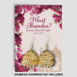 A7 Bougainvillea Flowers Garden Jhumka Cards | Jhumkas or Earrings NOT Included
