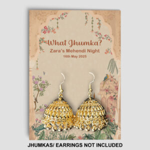 A7 Mughal Arch Jhumka Cards | Jhumkas or Earrings NOT Included