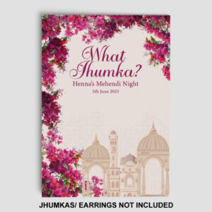 A7 Bougainvillea Flowers Garden Jhumka Cards | Jhumkas or Earrings NOT Included 2