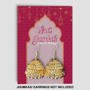 A7 Hot Pink Lantern Arch Jhumka Cards | Jhumkas or Earrings NOT Included