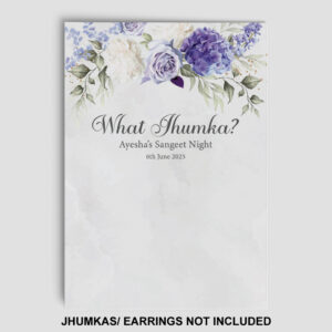 A7 Lilac Promise Jhumka Cards | Jhumkas or Earrings NOT Included 2