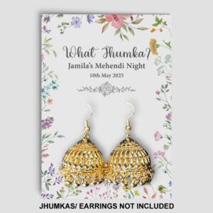 A7 Ethereal Garden Jhumka Cards | Jhumkas or Earrings NOT Included
