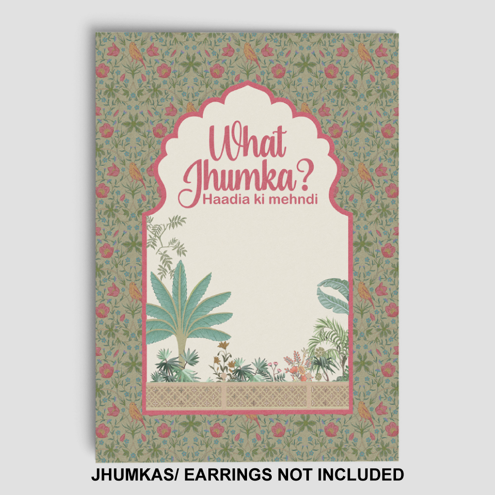 A7 Traditional Mughal Arch Jhumka Cards | Jhumkas or Earrings NOT Included 2