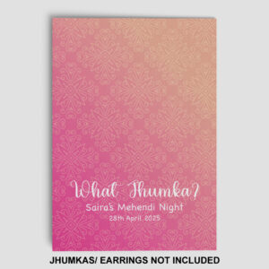 A7 Pink Mirage Ornamental Jhumka Cards | Jhumkas or Earrings NOT Included 2