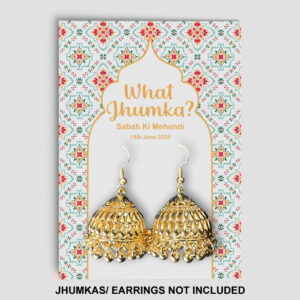 A7 Mediterranean Arch Jhumka Cards | Jhumkas or Earrings NOT Included
