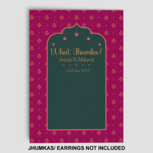 A7 Hot Pink Royale Arch Jhumka Cards | Jhumkas or Earrings NOT Included 2