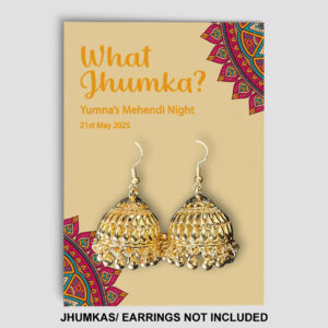 A7 Bold Bloom Mandala Jhumka Cards | Jhumkas or Earrings NOT Included