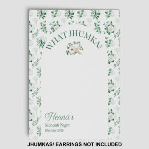 A7 Ivory Rose And Leaves Jhumka Cards | Jhumkas or Earrings NOT Included 2