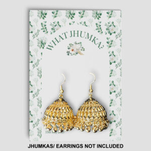 A7 Ivory Rose And Leaves Jhumka Cards | Jhumkas or Earrings NOT Included