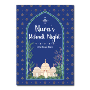 Vinyl Sticker ONLY | Personalised Mughal Mirage in Royal Blue Design | Vinyl Sticker