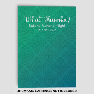 A7 Green Majesty Jhumka Cards | Jhumkas or Earrings NOT Included 2