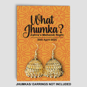 A7 Sunlit Retro Bloom Jhumka Cards | Jhumkas or Earrings NOT Included