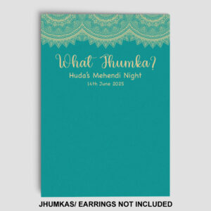 A7 Turquoise Royal Mandala Jhumka Cards | Jhumkas or Earrings NOT Included 2