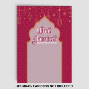 A7 Hot Pink Lantern Arch Jhumka Cards | Jhumkas or Earrings NOT Included 2