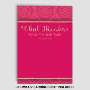 A7 Magenta Muse Mandala Jhumka Cards | Jhumkas or Earrings NOT Included 2