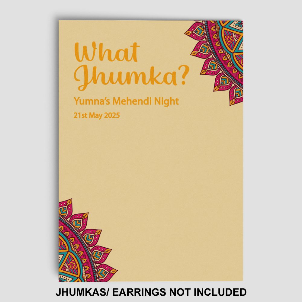 A7 Bold Bloom Mandala Jhumka Cards | Jhumkas or Earrings NOT Included 2