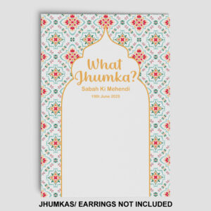 A7 Mediterranean Arch Jhumka Cards | Jhumkas or Earrings NOT Included 2