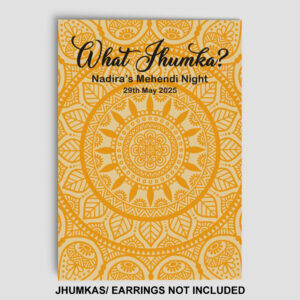 A7 Amber Radiance Mandala Jhumka Cards | Jhumkas or Earrings NOT Included 2