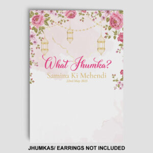 A7 Blush Lantern Bloom Jhumka Cards | Jhumkas or Earrings NOT Included 2