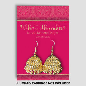 A7 Magenta Muse Mandala Jhumka Cards | Jhumkas or Earrings NOT Included