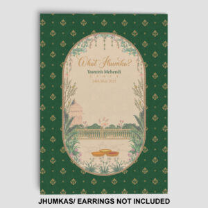 A7 Emerald Garden Jhumka Cards | Jhumkas or Earrings NOT Included 2