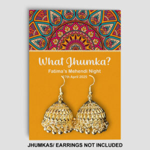 A7 Royal Radiance Mandala Jhumka Cards | Jhumkas or Earrings NOT Included