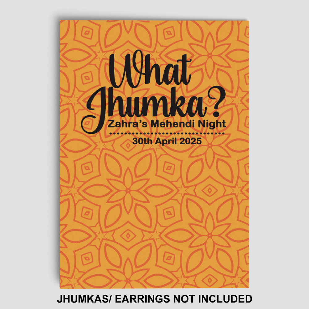 A7 Sunlit Retro Bloom Jhumka Cards | Jhumkas or Earrings NOT Included 2