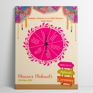 Umbrella Bazaar Vinyl Sticker And Foamex Spinning Wedding Welcome Sign | Spinning Arrow Included