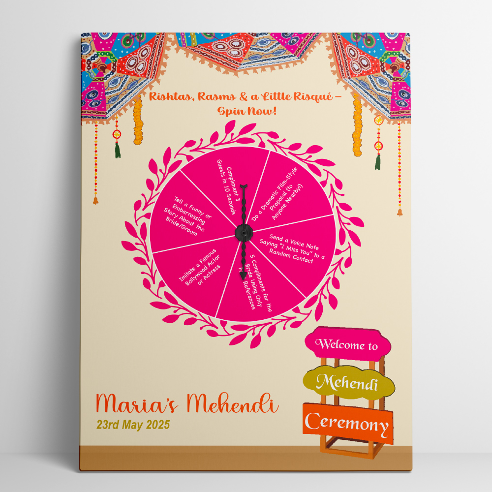 Umbrella Bazaar Vinyl Sticker And Foamex Spinning Wedding Welcome Sign | Spinning Arrow Included Umbrella Bazaar Vinyl Sticker And Foamex Spinning Wedding Welcome Sign | Spinning Arrow Included