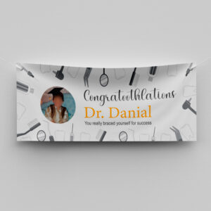 Personalised Graduation Banner | Pearly Pros | PVC Banner | With Eyelets