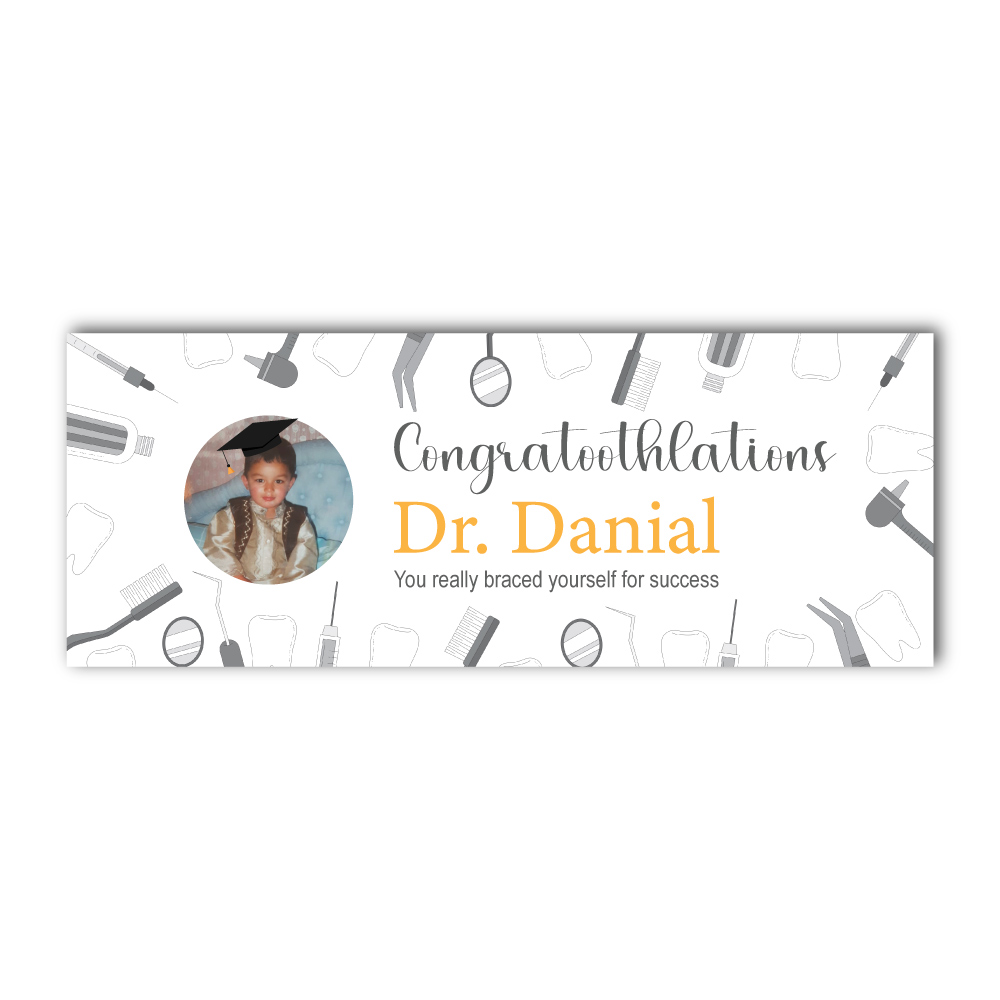 Personalised Graduation Banner | Pearly Pros | PVC Banner | With Eyelets 2