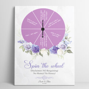 Lilac Promise Vinyl Sticker And Foamex Spinning Wedding Welcome Sign | Spinning Arrow Included