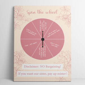 Blush Rose Motion Vinyl Sticker And Foamex Spinning Wedding Welcome Sign | Spinning Arrow Included