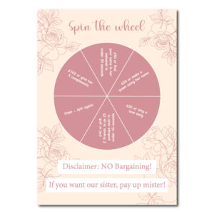 Vinyl Sticker ONLY | Personalised Blush Rose Motion Design | Spinning Arrow Included 2