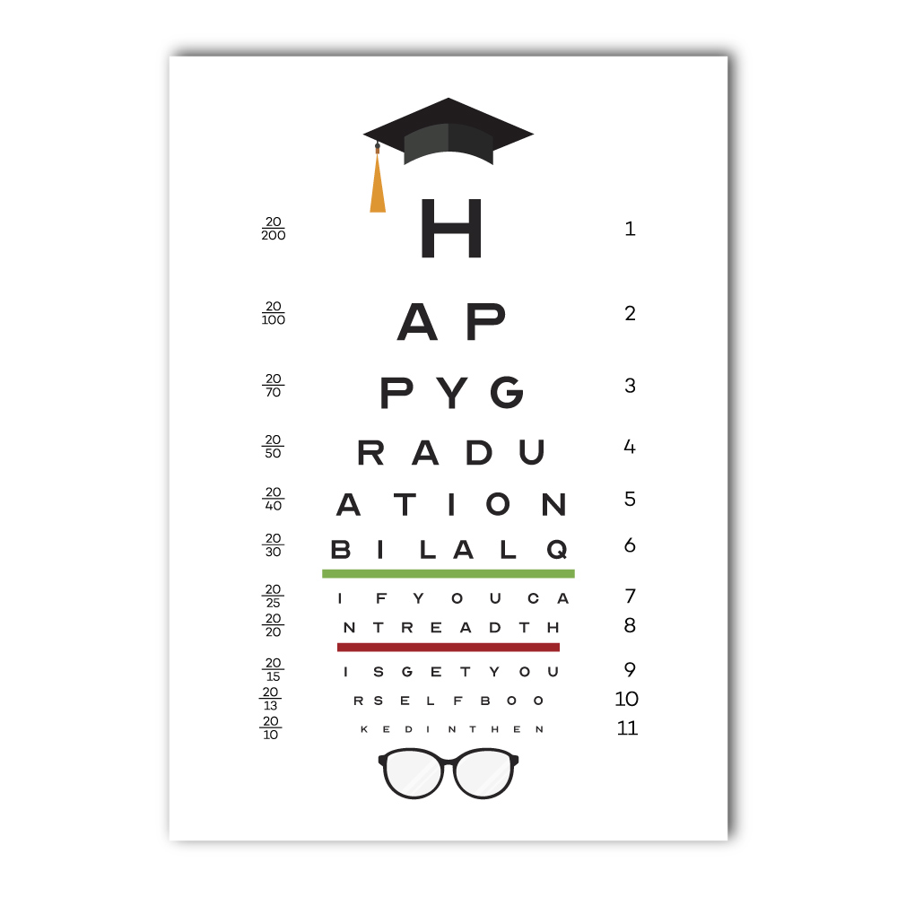 Vinyl Sticker ONLY | Personalised Vision Check Graduation Design | Vinyl Sticker Vinyl Sticker ONLY | Personalised Vision Check Graduation Design | Vinyl Sticker