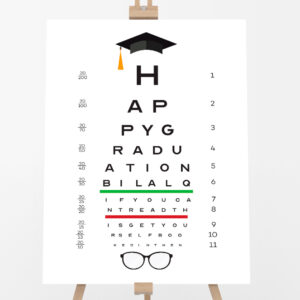 Graduation Vision Check Design Welcome Board | 5mm Thick Premium Quality Acrylic Sign OR 5mm Foam Board