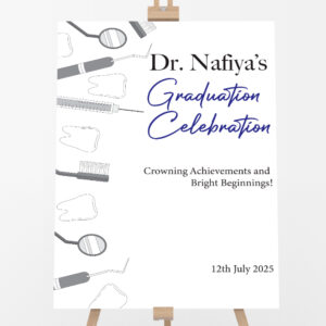Graduation The Plaque Busters Design Welcome Board | 5mm Thick Premium Quality Acrylic Sign OR 5mm Foam Board